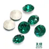 Broca de uña redonda de diamante flor de gema K9 para joyería DIY cristal de vidrio con forma de fondo puntiagudo diamante joya de uña flor de gema