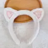Diadema de felpa antideslizante para mujer, diadema para el pelo, accesorios para el pelo, máscara facial de dibujos animados linda nueva
