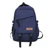 Mochila Unicolor Japonesa Mochila Escolar de Grande Capacidade Ensino Fundamental Feminina Bolsa Casual Simples Mochila para Casal Estudante Universitário
