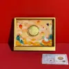 Nuevos adornos de pastel de luna de conejo de jade del Festival de Medio Otoño de oro puro 999, perfectos como regalo para el Festival de Medio Otoño o regalo corporativo festivo
