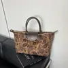 Bolsa de Ombro Transversal Casual Versátil Estampada Elegante de Grande Capacidade 2026 Nova Coleção Primavera Bolsa de Mão Bolsa Dumpling