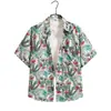 Camisa Floral Artística Harajuku Manga Curta Verão Férias na Praia Tailândia Yunnan Festival de Borrifar Água Estilo Havaiano Masculino
