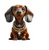 Nuevo Colgante de Perro de Orejas Largas Plano de Acrílico Transfronterizo para Coche Decoración Dibujos Animados Artesanía Laiying