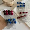 Pasador de Frijol Flockeado Estilo Coreano Peine Invertido en Forma de Corazón Versátil Pinza para el Cabello Pasador de Flequillo de Gama Alta Herramienta de Peinado