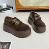 Zapatos Birkenstock Mary Jane con Estampado de Leopardo Retro Patchwork Doble Hebilla Suela Gruesa para Mujer 2026 Nuevo Estilo Zapatos Cabeza de Pastel Versátiles de Nicho Zapatos de Una Sola Pieza
