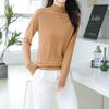 Suéter de Punto Fino 100% Lana Pura, 60 Hilos, Manga Larga, Delgado, para Mujer, Casual, Versátil