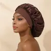 Gorro de Cuidado del Cabello Elástico de Ala Ancha Grande 35cm Color Sólido Gorro de Dormir de Alta Elasticidad de Moda Gorro
