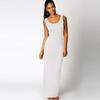 Comercio Exterior Color Puro Sexy Discoteca Vestido de una Pieza Falda Larga Vestido de Moda Ropa de Verano para Exteriores Aspecto Adelgazante Falda de Cadera