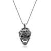 Nuevo collar punk de acero y titanio de Amazon con colgante de calavera de metal y acero inoxidable, accesorio para clavícula para hombre.