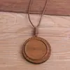 13 Estilos Joyería de Gema del Tiempo DIY Base de Madera Base de Encaje Impresa Hueca Collar de Madera