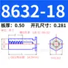 Stud de Rebitagem por Pressão Hexagonal de Aço Inoxidável 304 Britânico para Furo Cego Coluna de Rebitagem por Pressão Stud de Rebitagem de Placa de Pressão Bsos-632/8632