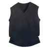 Colete Masculino Outono/Inverno Gola V em Tricô Trançado, Colete Suéter Sem Manga Business Casual, Colete Pulôver Estilo Universitário