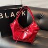 Bolsa tote vintage com laço vermelho, bolsa de ombro grande para mulheres, inverno, bolsa de mão para viagem, casamento, multifuncional