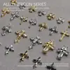 Joyería para Uñas Aleación Circonita Cuervo Corazón Cruz Diamante Pila Retro Oscuro Accesorios Decoración de Uñas con Circonita
