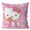 Linda Rosa Sanrio Hello Kitty Hello Kitty Cojín Sofá Decorativo Lumbar Cojín Cuadrado Pelo Corto