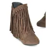 Fabricante de fábrica envío directo de comercio exterior botas de mujer con borla esmerilada Chengdu talla grande botas cortas de mujer talla grande 40-43 zapatos de mujer