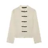 Estilo Europeo y Americano Transfronterizo Z Nueva Moda Elegante Ropa para Mujer al por Mayor Camisa de Cuello Redondo con Nudo de Cuerda Rayada 9479014