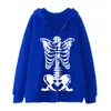 2022 Amazon Suéter Caliente con Cremallera de Calavera Ropa Urbana Moda Talla Grande Abrigo Moda Masculina Casual Suéter Oversize