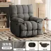 Cadeira de Sofá Individual Multifuncional Cor Creme Reclinável e para Dormir Sala de Estar Quarto Cadeira de Balanço Espaço de Primeira Classe Sofá Preguiçoso Cabine