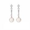 Pendientes de circonita de lujo ligeros para mujer, elegantes, de estilo europeo y americano, con hebilla de metal distintiva, joyería de moda transfronteriza.