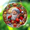 Decoração Acrílica de Natal Transfronteiriça Boneco de Neve Árvore de Natal Decoração Pendente para Janela Decoração Pendente para Porta de Pátio Externo Ornamento Pendente para Carro