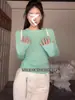 Blusa de Malha Macia de Manga Longa Estilo Coreano para Mulheres Outono Inverno Slim Fit Suéter Roupa de Baixo Top Petite Branco