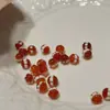 Ágata Roja Piedra de Una Línea Cuentas Melón Cuentas Sueltas con Pulsera de Cuentas Pulsera de Mano Accesorios Culturales Material para DIY Venta al por mayor 94