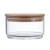Acessórios de Cozinha Conjunto de Tigelas de Vidro Sem BPA Alto Borossilicato Feito à Mão Transparente Empilhável Cilindro de Vidro Tigela para Salada de Frutas com Tampa