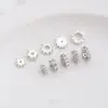 Espaçador de Zircônia de Cor Forte e Duradoura com Revestimento Prateado Espesso Espaçador de Floco de Neve de Ouro Branco com Zircônio Contas Espaçadoras para Montagem de Joias Acessórios