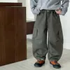Nova coleção de inverno Tongku 2026: calças com forro de fleece para crianças, calças americanas grossas de perna curva, calças casuais para meninos, estilo moderno