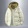 Chaqueta de Algodón con Capucha de Invierno de Moda para Hombre, Estilo Japonés Cortavientos Engrosada Cálida Casual Versátil