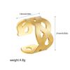 Anillo decorativo de oro transfronterizo europeo y americano, anillo de apertura hueca de tres anillos, accesorio superpuesto, joyería, anillo de dedo de pasta ligera.