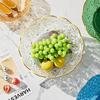 2024 Novo Prato de Frutas Doméstico Sala de Estar Casamento Prato de Doces Conjunto de Pratos para Frutas Secas Transparente Bonito Prato de Frutas Celebridade da Internet