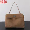 Bolsa Tote de Couro Bovino Fosco de Alto Brilho para Outono e Inverno para Mulheres, Bolsa de Ombro para o Dia a Dia de Grande Capacidade, Bolsa de Ombro de Couro Genuíno de Alta Qualidade