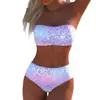 Europa Transfronteriza Amazon Venta Caliente Stock Local Bikini Sexy Ajustado Conjunto de Dos Piezas Vacaciones en la Playa Traje de Baño para Aguas Termales