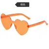 Gafas de Sol Dulces Lindas de Amor Divertidas Para Todo Combinar Decorativas Para Fiesta Gafas Sin Montura con Borde de Corazón de Melocotón