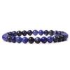 Pulsera unisex sencilla de alta gama para viajeros, con cuentas de piedra calientes de 6 mm transfronterizas de Europa y Estados Unidos, cuerda elástica para hombre y mujer que combina con todo.