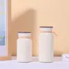 Taza de Leche Nueva Elegante de Color Sólido Estilo Japonés, Taza Simple Aislada de Acero Inoxidable 304, Botella de Agua Portátil para Deportes al Aire Libre