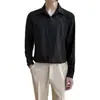 Camisa de Boda para Novio y Padrino para Hombre color vino tinto Manga Larga Corte Ajustado Casual de Negocios Camisa Base