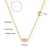 Collar de Acero Inoxidable con Colgante de Labio Rojo y Cadena para Clavícula con Diamante Redondo, Joyería Transfronteriza Creativa y de Moda para Mujeres