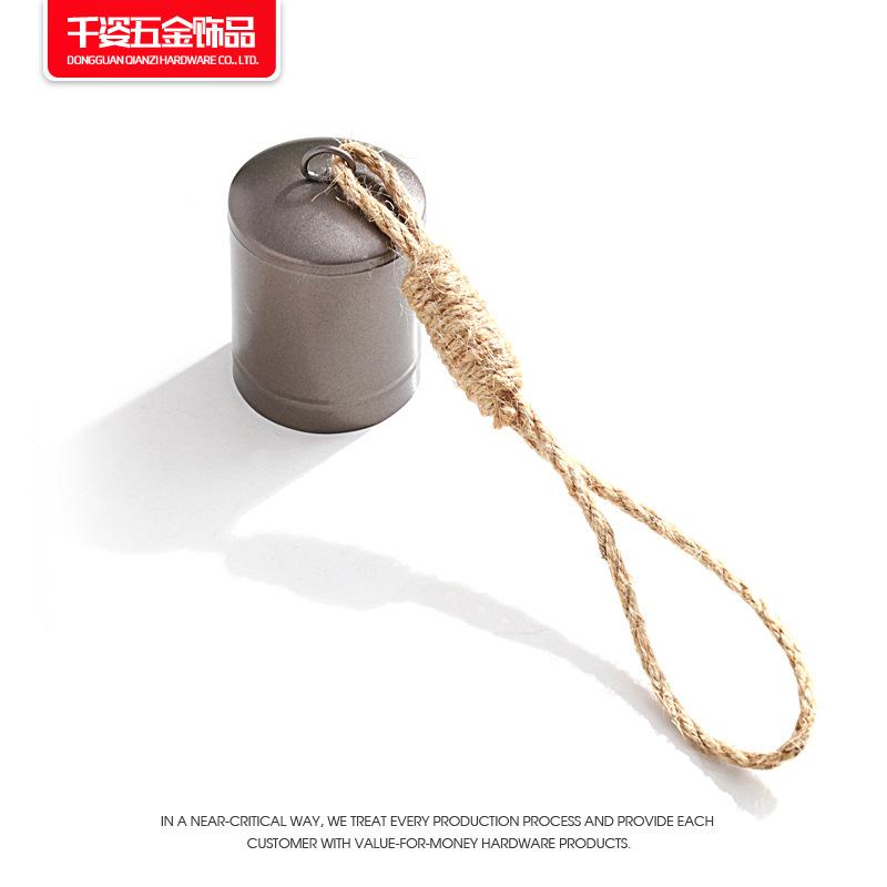 单个铁皮筒麻绳铃铛05