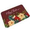 Capachos de Entrada Vermelhos de Natal Transfronteiriços, Tapetes de Banheiro Absorventes de Água e Antiderrapantes, Tapetes de Veludo Cristal Festivos e Resistentes a Manchas para Casa