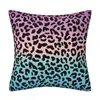 Capa de Almofada Curta de Pelúcia com Estampa de Leopardo Abstrata Capa de Almofada para Decoração de Casa Capa para Almofada de Sofá de Sala de Estar