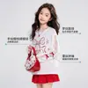 Princesa Yuanyuan 2026 Verão Novo Estilo Meninas Manga Curta Patchwork Laço Proteção Solar Camiseta Infantil Camisa de Ar Condicionado Cobertura