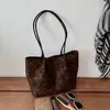Bolsa de Mão Estampa de Leopardo Feminina 2026 Nova Outono High-End Retro Nicho Bolsa de Ombro Único Grande Capacidade Bolsa Tote para o Dia a Dia