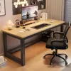 Escritorio de computadora, escritorio casero de escritorio, escritorio de oficina simple, escritorio grueso de estudio para dormitorio, banco de trabajo rectangular, escritorio para vivienda de alquiler