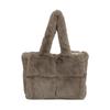 Bolsa de pelúcia feminina de outono e inverno transfronteiriça 2024, nova bolsa moderna e moderna de axila, grande capacidade, bolsa de ombro texturizada Mao Mao