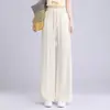 Pantalones de pierna ancha estrechos de alta gama para mujer, estilo nuevo de verano finos, de lino fluido, largos casuales Yamamoto