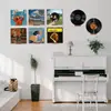 Estante de Madera para Almacenamiento de Discos de Vinilo Montado en Pared Estante para Colección de CDs y Discos de Vinilo Estante de Exhibición de Álbumes de Discos Estante Organizador de Libros