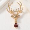 Moda Europeia e Americana Broche de Veado de Natal Cabeça de Veado Fofa Animal Alce Broche de Alta Qualidade Joia Corsage Decoração de Roupa Feminina